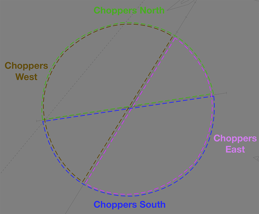 Helicopter Operating Areas within NW TMA